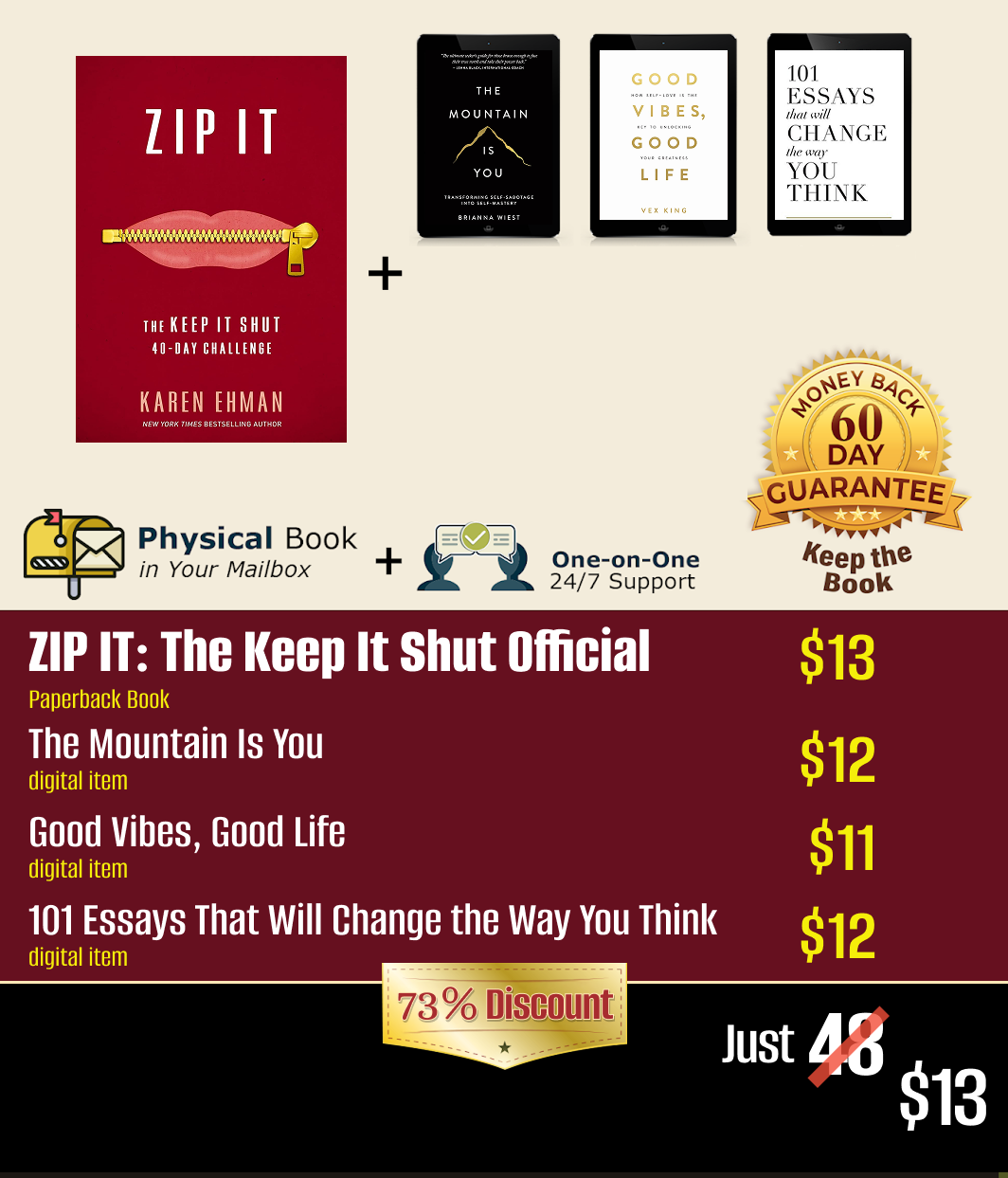 Zip It: The Keep It Shut 40-Day Challenge  - Official Book by Karen Ehman